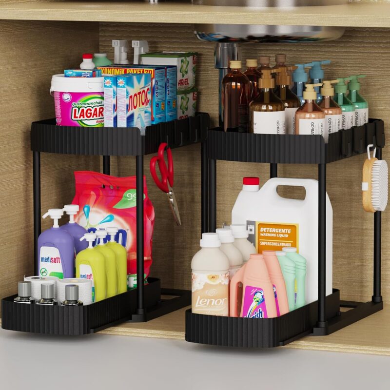 2 Pack Multi-Purpose Pull-Out Storage Organizers