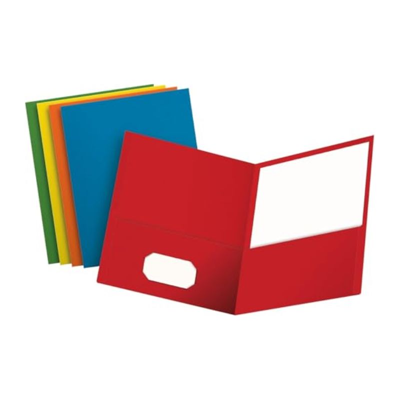Assorted Color Two-Pocket Folders 25-Pack