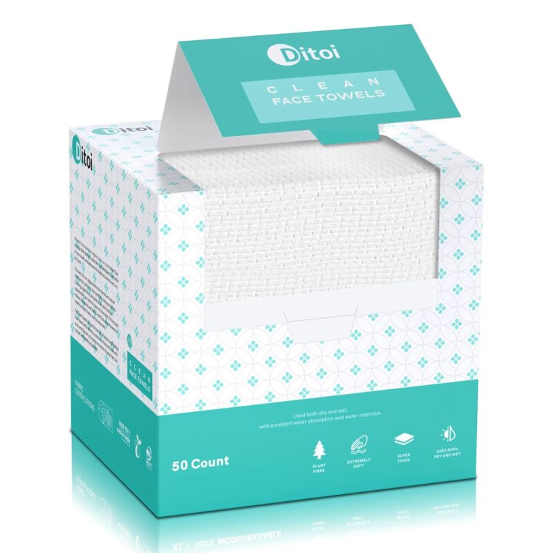 Ditoi Disposable Face Towels – XL Makeup Remover Wipes