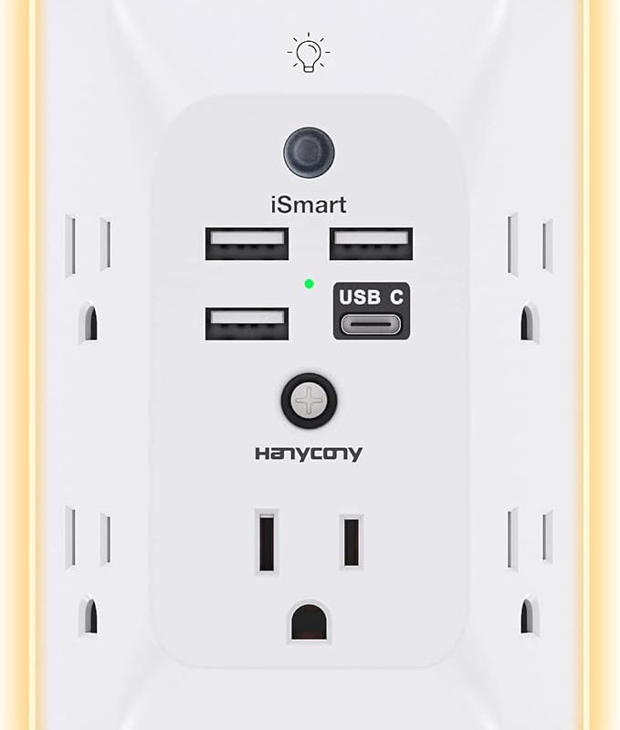 HANYCONY Outlet Extender with USB Ports – 41% Off!