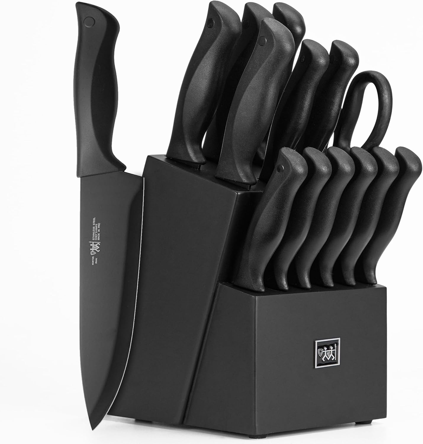 HUNTER.DUAL 15-Piece Self Sharpening Knife Set with Block, Dishwasher-Safe, Anti-Slip Handles – Now 43% Off
