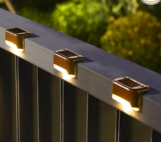 SOLPEX Solar Deck Lights Outdoor – 16 Pack Warm White Waterproof LED Lights for Steps, Fences, Patios, and Pathways, Now 42% Off