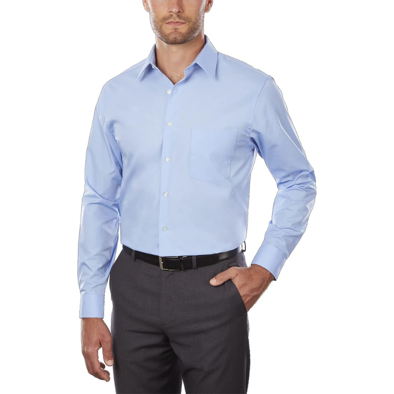 Van Heusen Men's Dress Shirt Regular Fit Poplin Solid