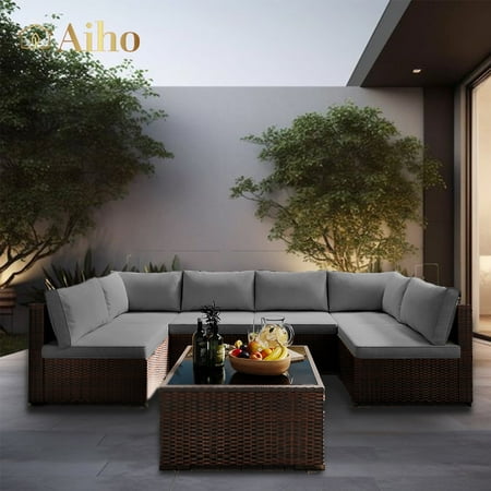 Aiho 7-Piece Outdoor Patio Furniture Set