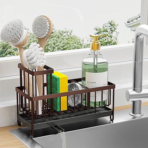 Cisily Stainless Steel Sink Caddy Organizer