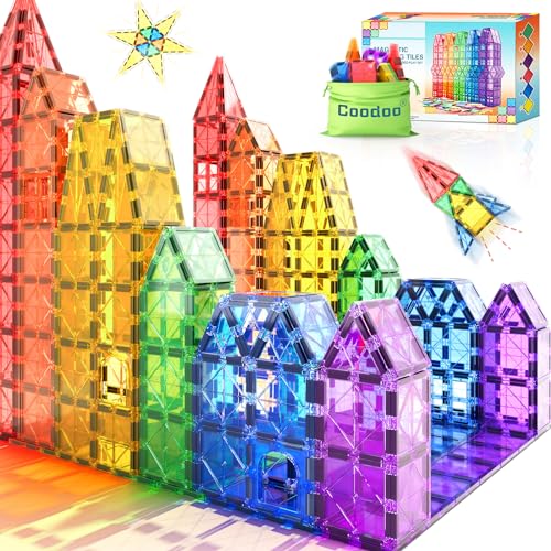 Coodoo 40PCS Magnetic Tile Building Set