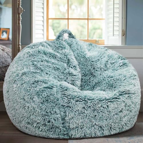 Fluffy Faux Fur Bean Bag Chair Cover