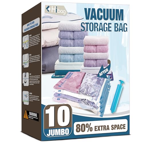 HIBAG Jumbo Vacuum Storage Bags Set