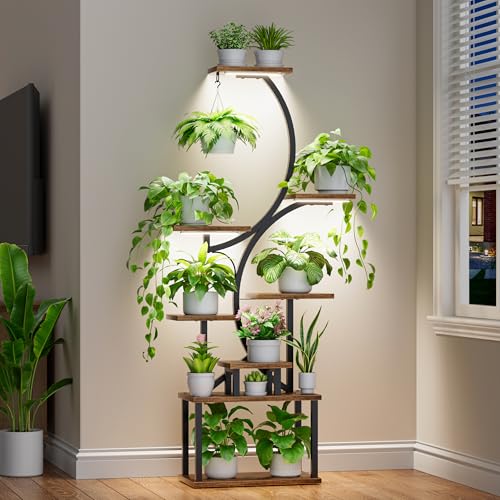 Indoor Plant Stand with Grow Lights