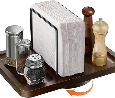 Rotating Napkin Holder with Storage Caddy