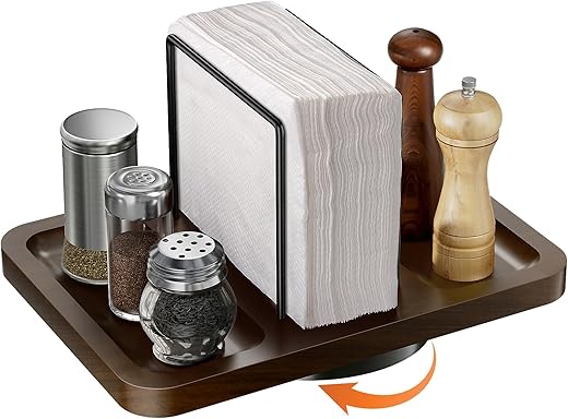 Rotating Napkin Holder with Storage Caddy