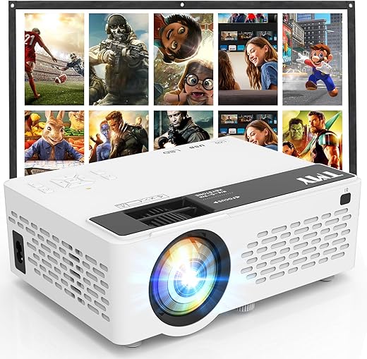 TMY Mini Bluetooth Projector with Screen