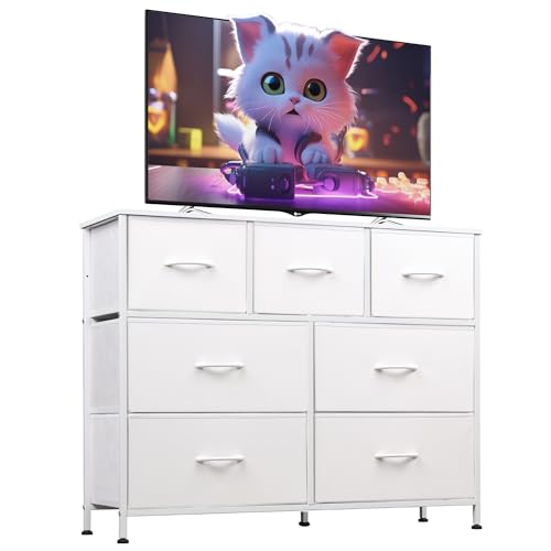 WLIVE 7 Drawer Dresser and TV Stand