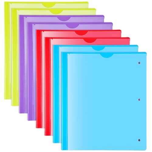 WOT I Heavy Duty 8 Pack Plastic Folders