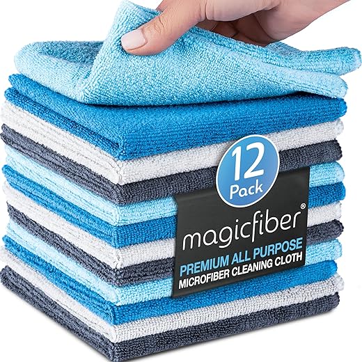 12 Pack MagicFiber Microfiber Cleaning Cloths