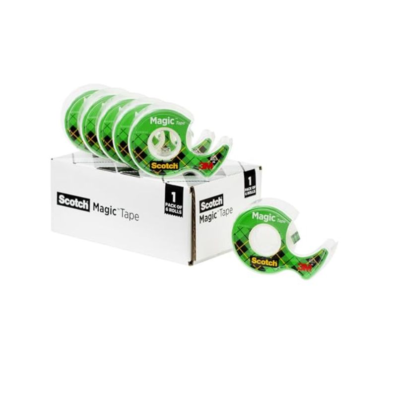 Scotch Magic Invisible Tape 6-Pack with Dispensers