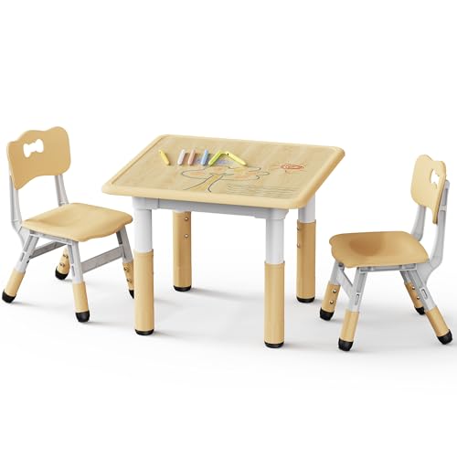 Brelley Adjustable Kids Table and Chairs Set