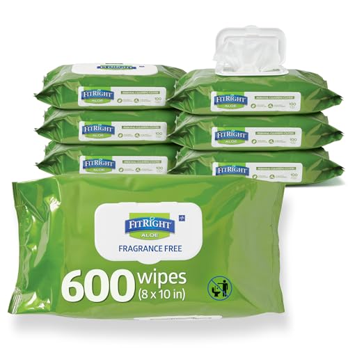 FitRight Aloe Moisturizing Adult Wipes