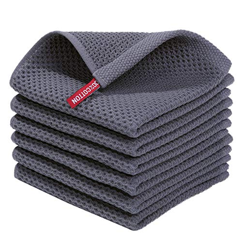 Homaxy Waffle Weave Cotton Dish Cloths