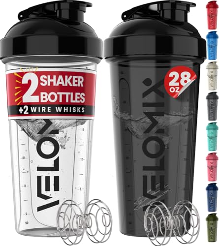 VELOMIX 28 oz Leak Proof Protein Shakers