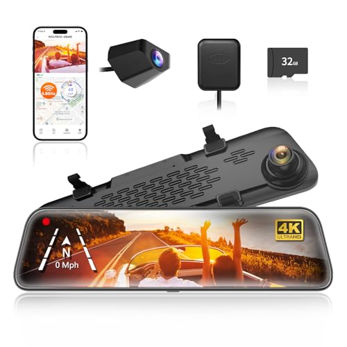 WOLFBOX G840S 4K Mirror Dash Cam