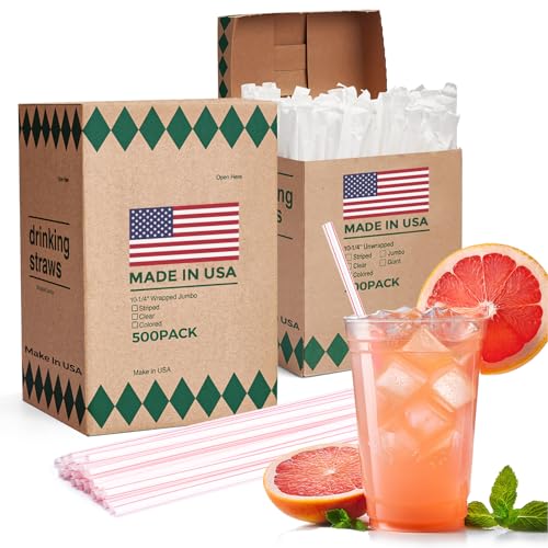 1000 Pack Individually Wrapped Straws