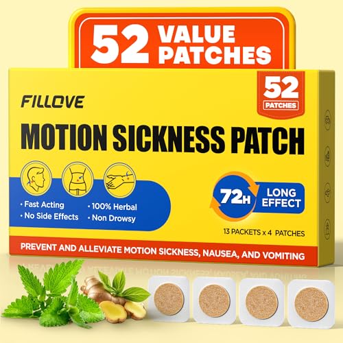 FILLOVE Natural Motion Sickness Relief Patches
