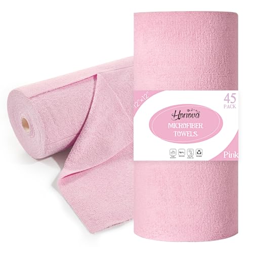 HONOVA Reusable Microfiber Cleaning Cloth Roll