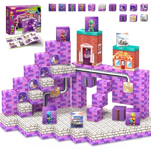 48PCS Magnetic building blocks set with dinosaur adventure theme