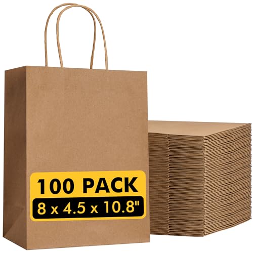 Bulk Brown Paper Gift Bags with Handles