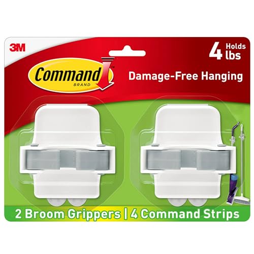 Command Broom and Mop Grippers Pack of 6