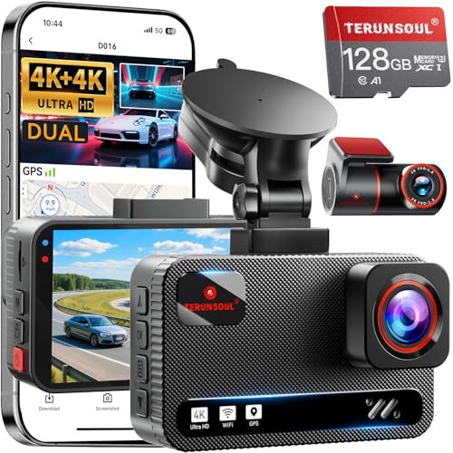 TERUNSOUl 4K Dual Channel Dash Cam